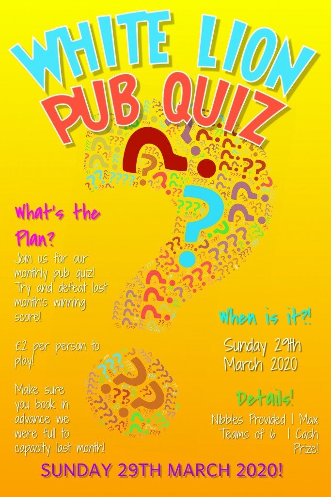 pub quiz at the white lion hotel in seaford, east sussex